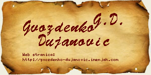 Gvozdenko Dujanović vizit kartica